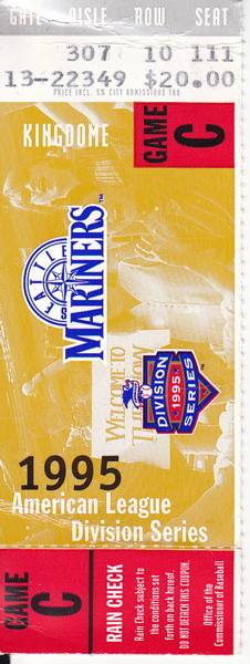 1995 ALDS ticket