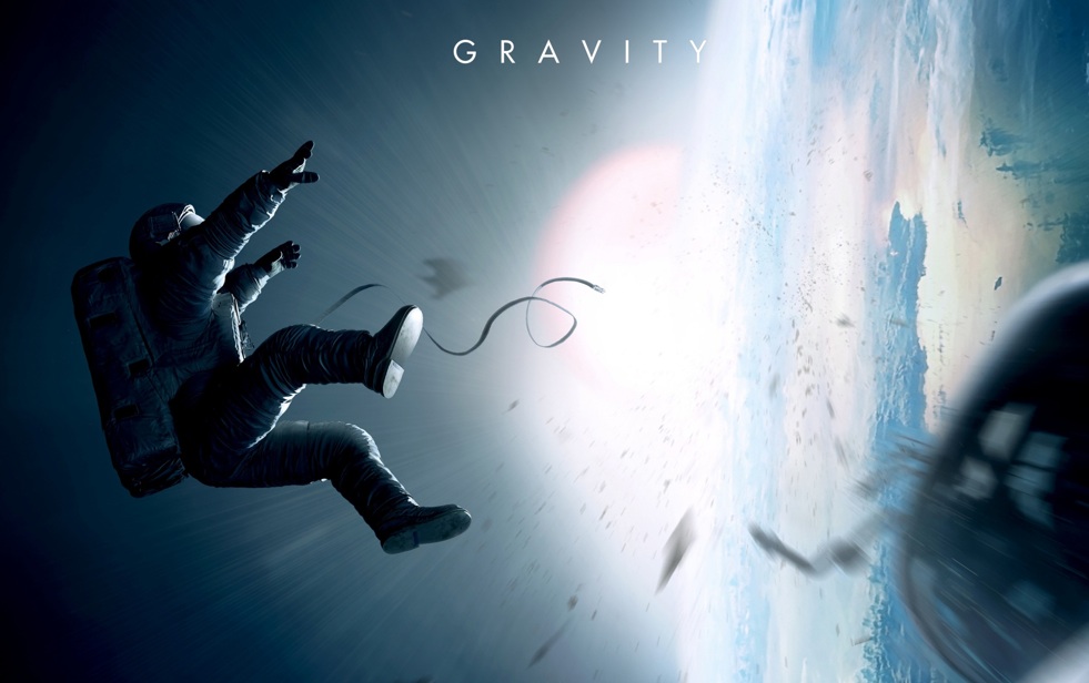 Gravity, starring George Clooney and Sandra Bullock