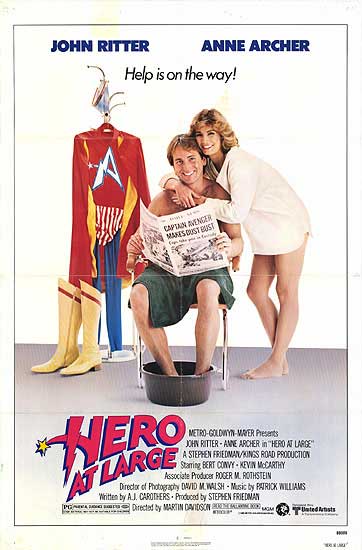 Poster for "Hero At Large" starring John Ritter and Anne Archer
