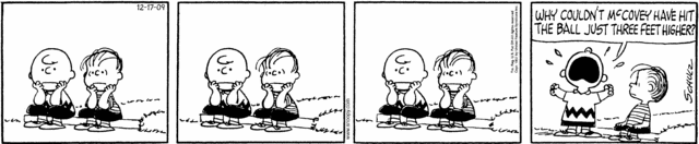 "Peanuts" strip about Game 7 of the 1962 World Series