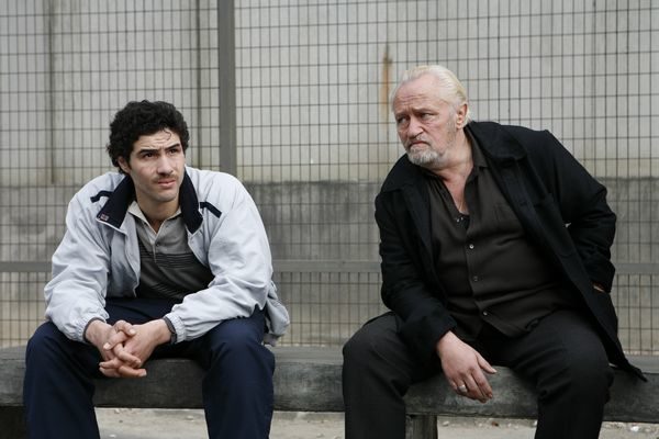 Malik (Tahar Rahim) and Cesar (Neils Arestrup) in Jacques Audiard's "Un Prophete" 