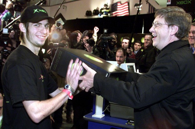 First Xbox buyer with Bill Gates