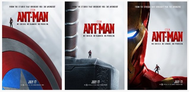 Ant-Man posters with Avengers' artifacts