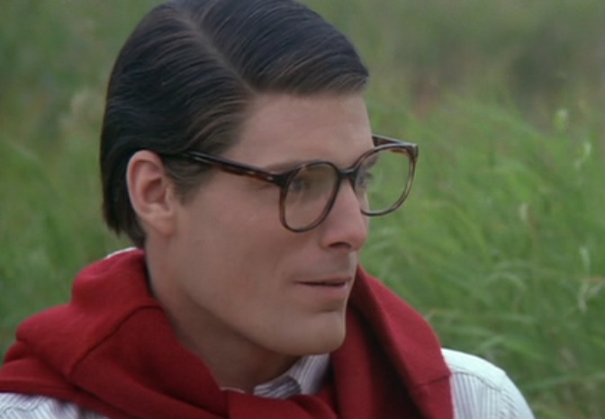 Christopher Reeve as Clark Kent in "Superman III," 1983