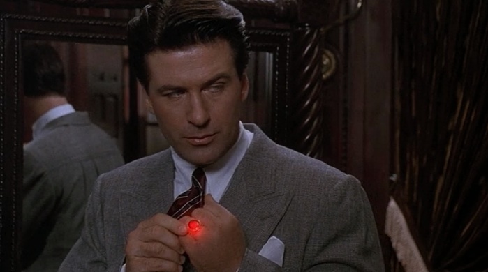 Alec Baldwin as Lamont Cranston, with red mood ring, in "The Shadow" (1994)