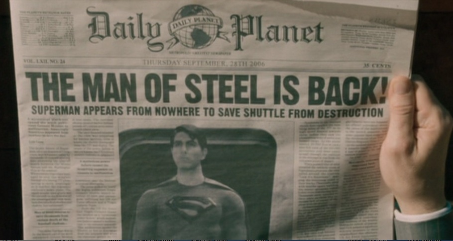The Man of Steel is Back headline