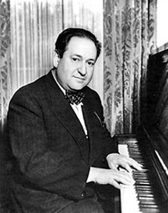 Erich Korngold at the piano