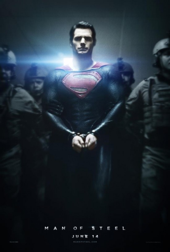 Man of Steel poster: Superman in handcuffs