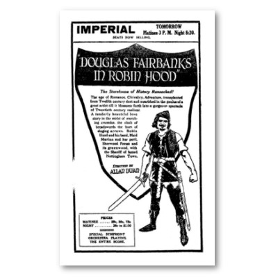 Poster for Douglas Fairbanks' "Robin Hood" (1922)