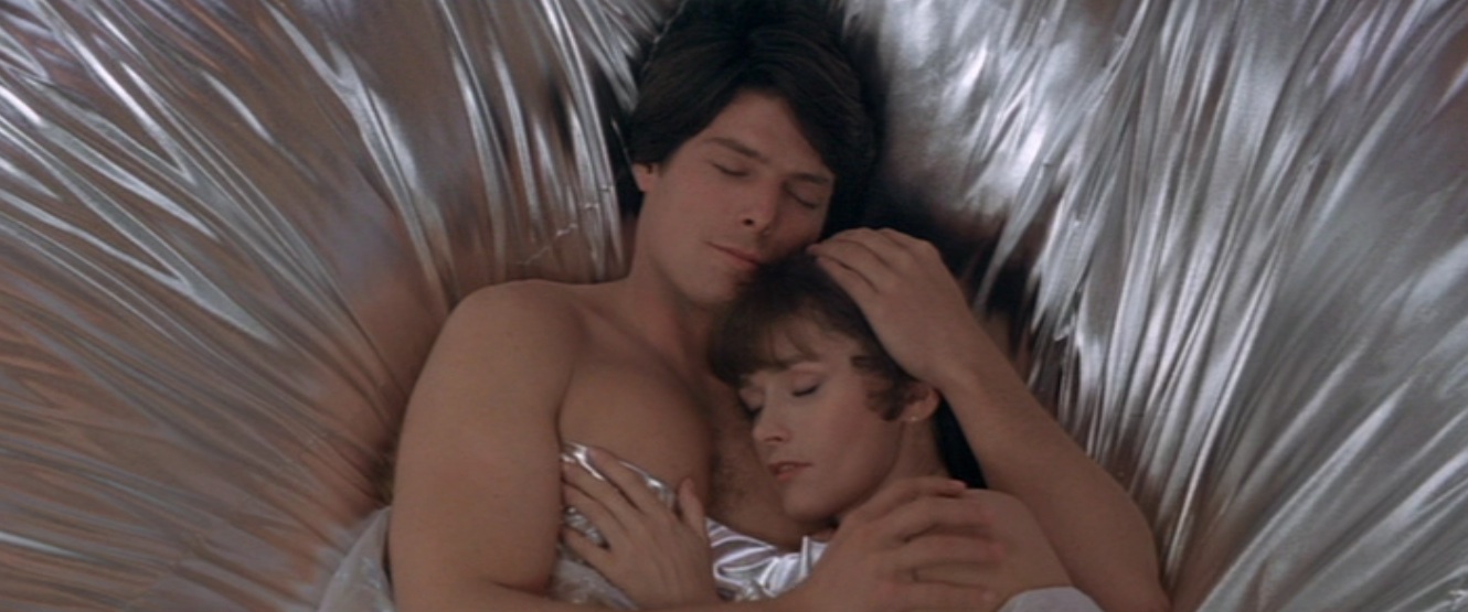 Superman and Lois in Andy Gibb's bed
