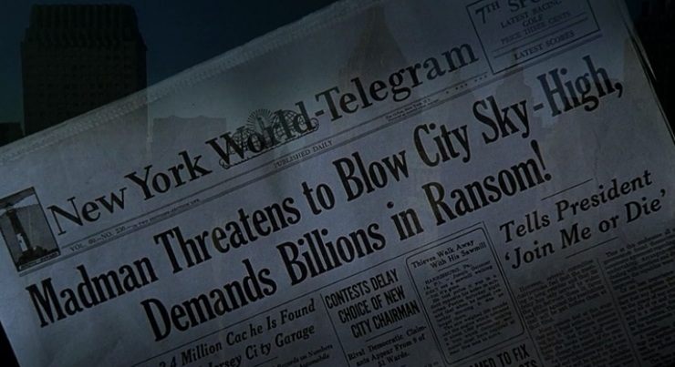 New World-Telegram headline from "The Shadow"